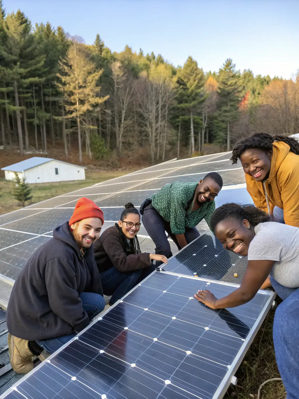 A diverse group of people working together on a community project, symbolizing GHDF's collaborative approach to development and positive change.