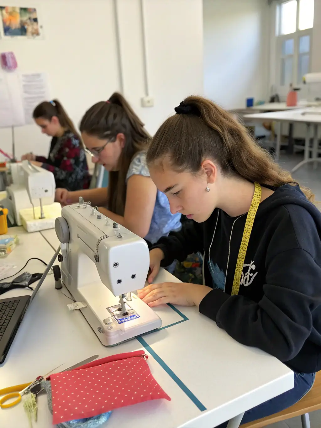 A group of women participating in a vocational training workshop, showcasing GHDF's women's empowerment projects.